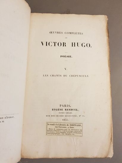 HUGO (Victor). Les Chants du Crépuscule....