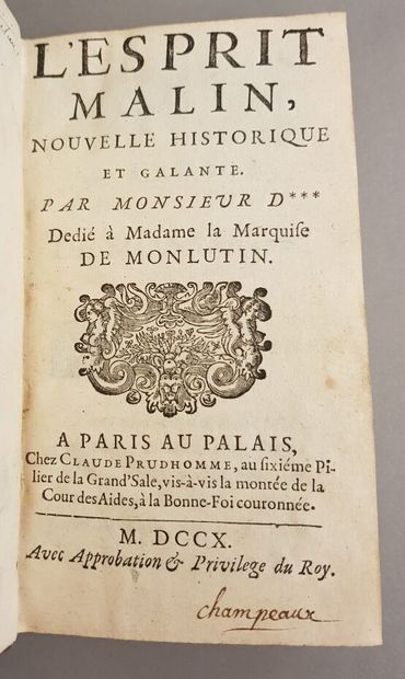 PONTHIEU (Chevalier de). L'Esprit malin,...