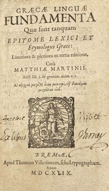 MARTINI (Mathias). Graecae linguae fundamenta...