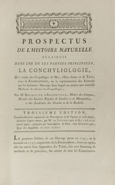 DEZALLIER D'ARGENVILLE (Antoine Joseph)....