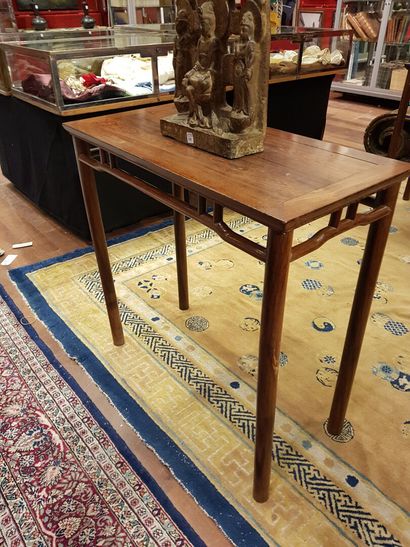
Lot including :

- Pair of exotic wood consoles,...