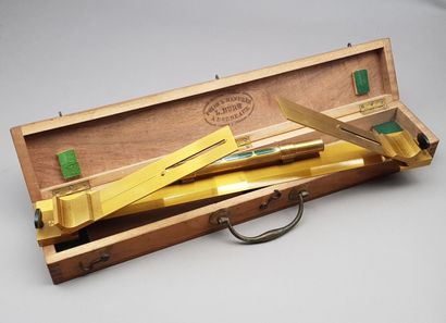 Set of 4 instruments for surveyor or geometer...