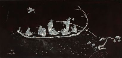 Lot including: 

- Birds on branches and...