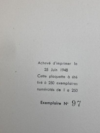 [MOSE]. Huis mi-clos. [Paris], sn, [1948].

Large...