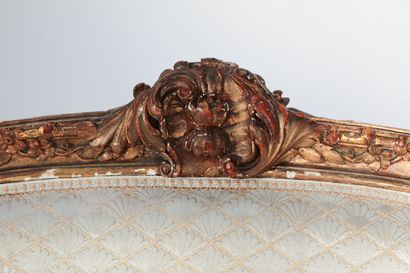 
Sofa basket curved wood, molded, carved,...