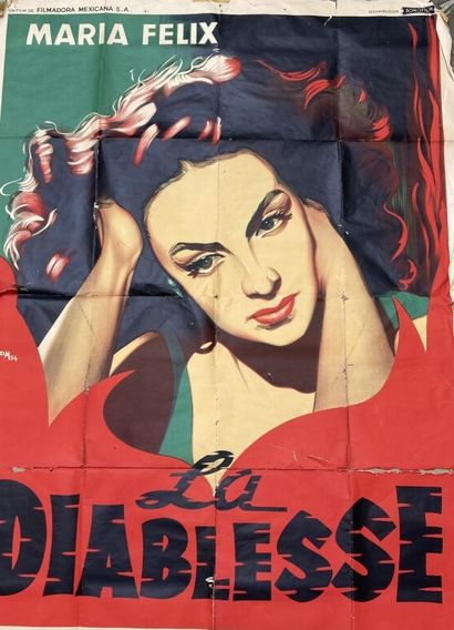 Large color movie poster on paper for the...