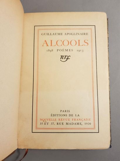 APOLLINAIRE (Guillaume). Alcools. Poems 1898-1913....