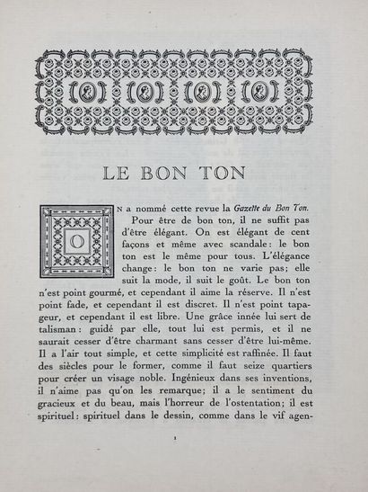 
Gazette du Bon Ton, the first four issues...