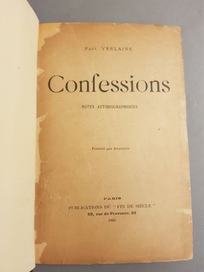 VERLAINE (Paul). Confessions. Autobiographical...