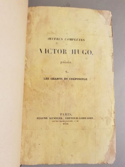 HUGO (Victor). Les Chants du Crépuscule....