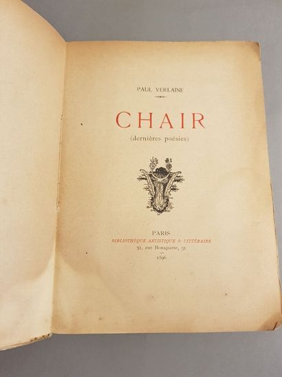 VERLAINE (Paul). Flesh (last poems). Unpublished...
