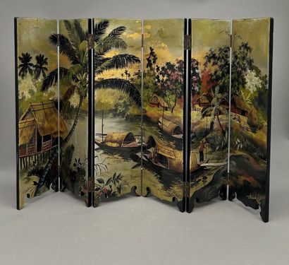 
NGUYEN THANH LÊ (1919-2003). 

Small six-leaf...