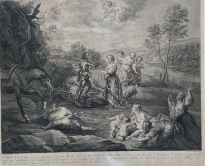 Lot including : 

- Jacques-Philippe LE BAS...