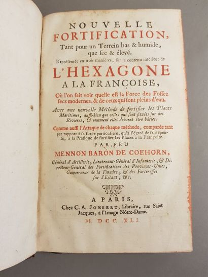 COEHORN (Menno, baron von). Nouvelle fortification,...