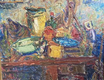 20th century school

Still life on a workbench,...