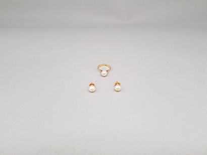 Lot in 18 K gold (750 °/°°) including :

-...
