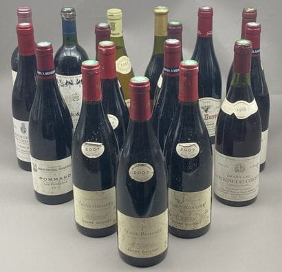 Lot of wine including : 

- 4 bottles, Vosne-Romanée,...