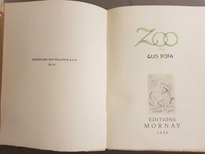 GUS BOFA. Zoo. Paris, Mornay, 1935. In-4...