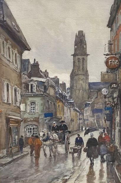 Eugene VILLON (1879-1951)

Street of Douarnenez...