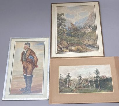 Lot including : 

- J. ROBE, school of the...
