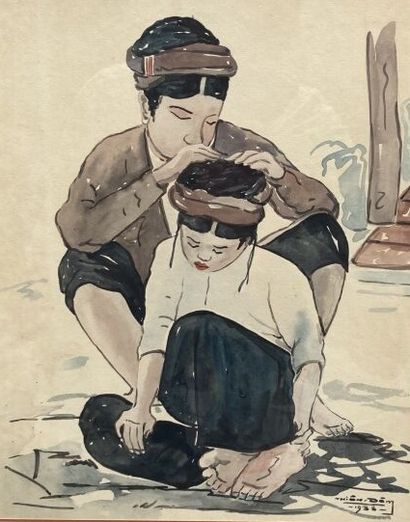 THIEN DANG (20th century) 

Rickshaw scene

Two...