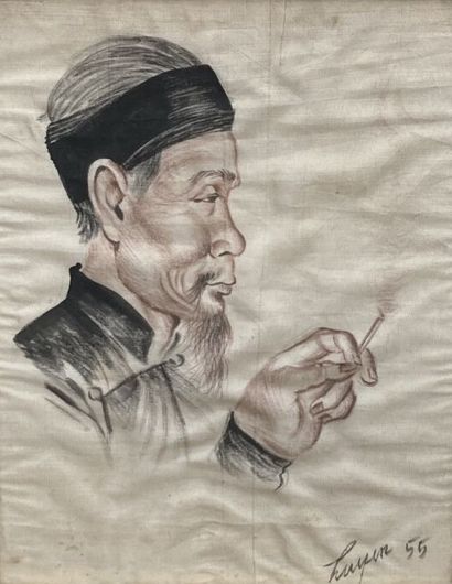 
NGUYEN THANH LÊ (1919-2003). 

Small six-leaf...