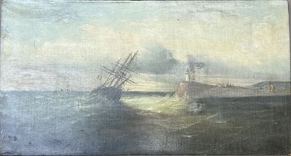 T. BABOVY (?), late 19th century school

Sailboat...