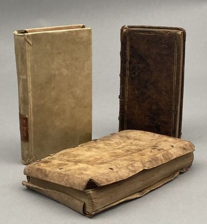 Lot. Set of 3 small volumes XVIIth c.: -...