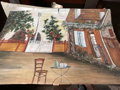 Fort lot de gravures, dessins, aquarelles...