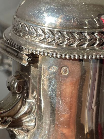 Silver tea and coffee set including a coffee...