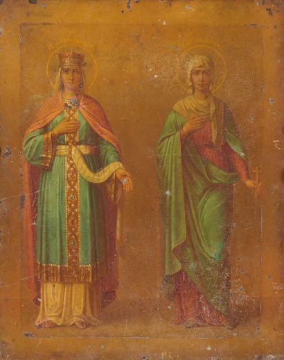 ICON depicting Saint Sophie and Saint Alexandra....