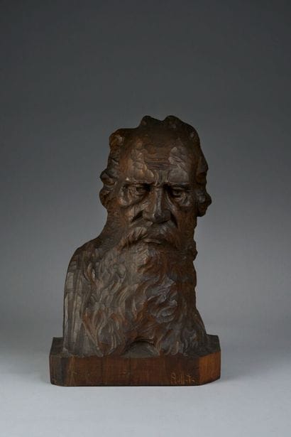 E. RUFATTO (XXe siècle). Buste du poète Léon...