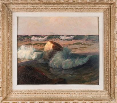 Sergey VINOGRADOV (1869-1938). 
Marine. 
Huile...