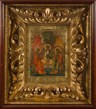 ICÔNE de la sainte Trinité de l'Ancien Testament,...