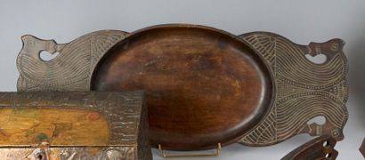 Wooden PRESENTATION PLATE decorated on each...