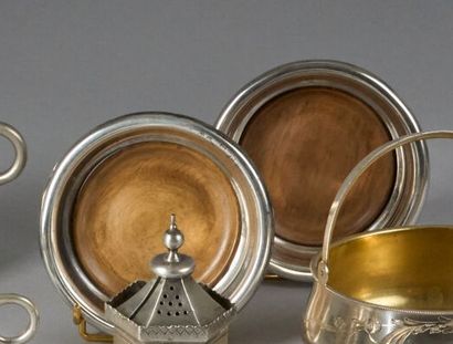 SET OF SIX silver BOTTLE BUCKETS (800°/°°minimum),...