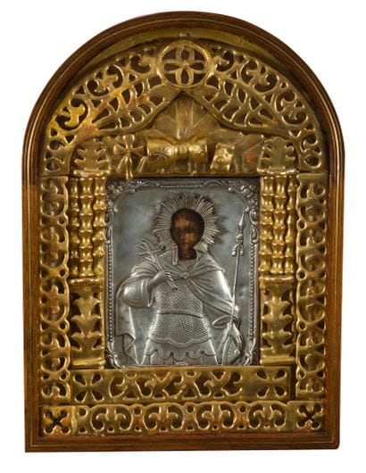 ICÔNE de saint Georges. Tempera sur bois...