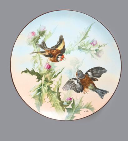 Earthenware PRESENTATION DISH, round form,...