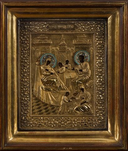 ICON of the Nativity of Mary. Tempera on...