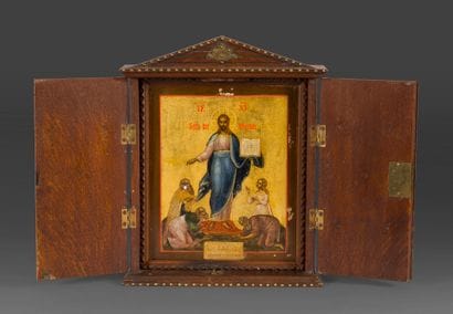 ICON of Christ Pantocrator. Tempera on wood,...