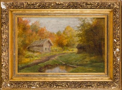 Ivan VELTS (1866-1926). 
Vue d'une isba en...