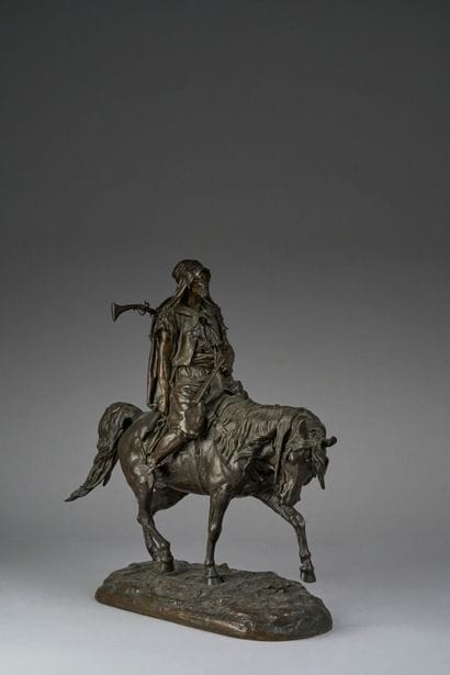 Eugène LANCERAY (1848-1886).
Cavalier arabe...