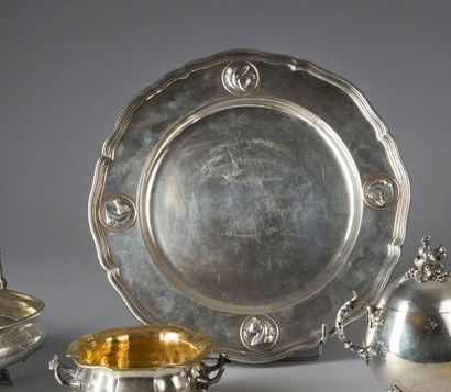 Silver PRESENTATION DISH (800°/°°minimum),...