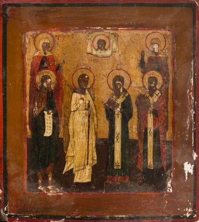 ICÔNE figurant une assemblée de saints sous...