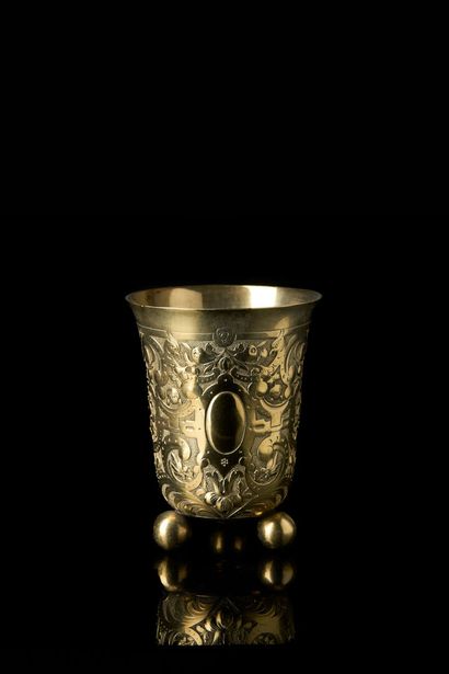 Gilt silver TIMBALE (800°/°° minimum), titled...
