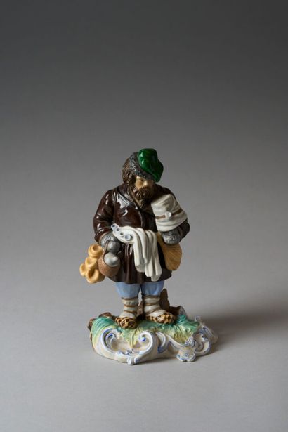 MANUFACTURE GARDNER. A polychrome porcelain...