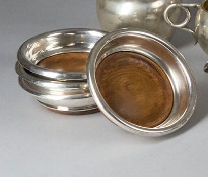 SET OF SIX silver BOTTLE BUCKETS (800°/°°minimum),...