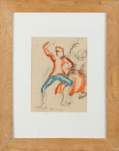 Olga KOVALEVSKY (XXe). 
Couple dansant (peut-être...