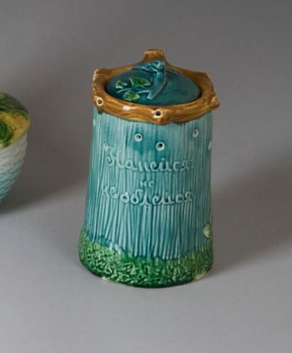 Polychrome ceramic CHOPE COUVER decorated...