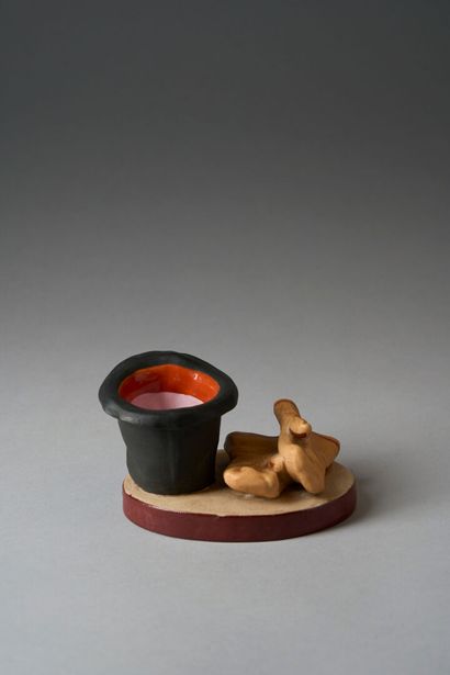 MANUFACTURE DE GARDNER. Polychrome bisque...